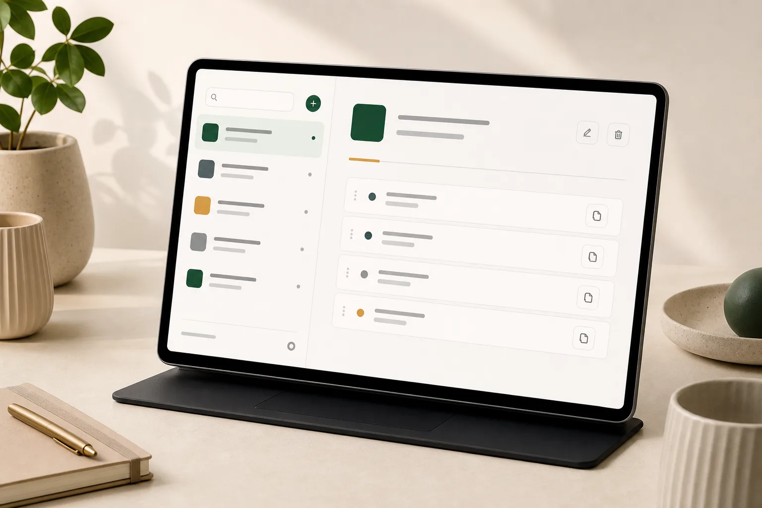 CopyPort workspace with reusable creator records